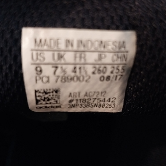 Adidas Superstar Navy Blue Leather & Velvet Casual Size 9 Shoe - Picture 5 of 8